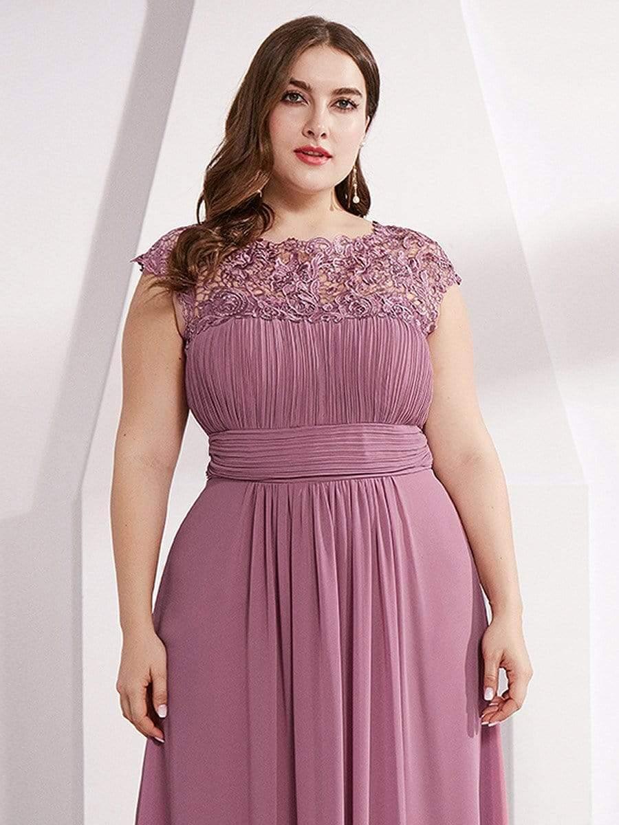 Plus Size Elegant Flattering Maxi Bridesmaid Dress(Final Sale) - Image 11