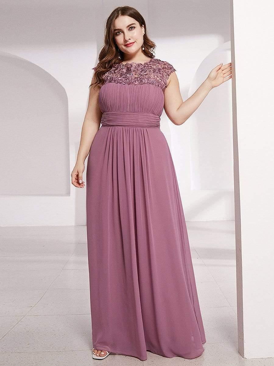 Plus Size Elegant Flattering Maxi Bridesmaid Dress(Final Sale) - Image 13