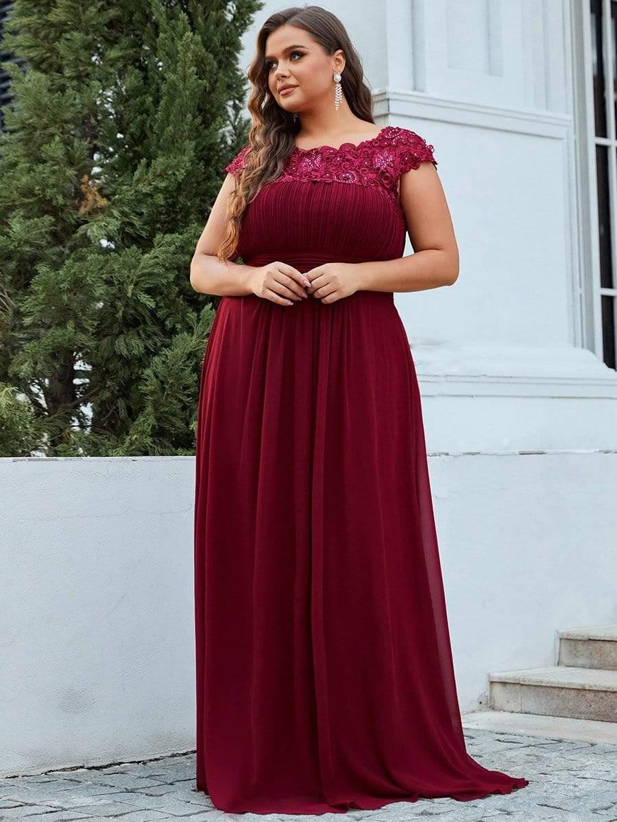 Plus Size Elegant Flattering Maxi Bridesmaid Dress(Final Sale) - Image 14