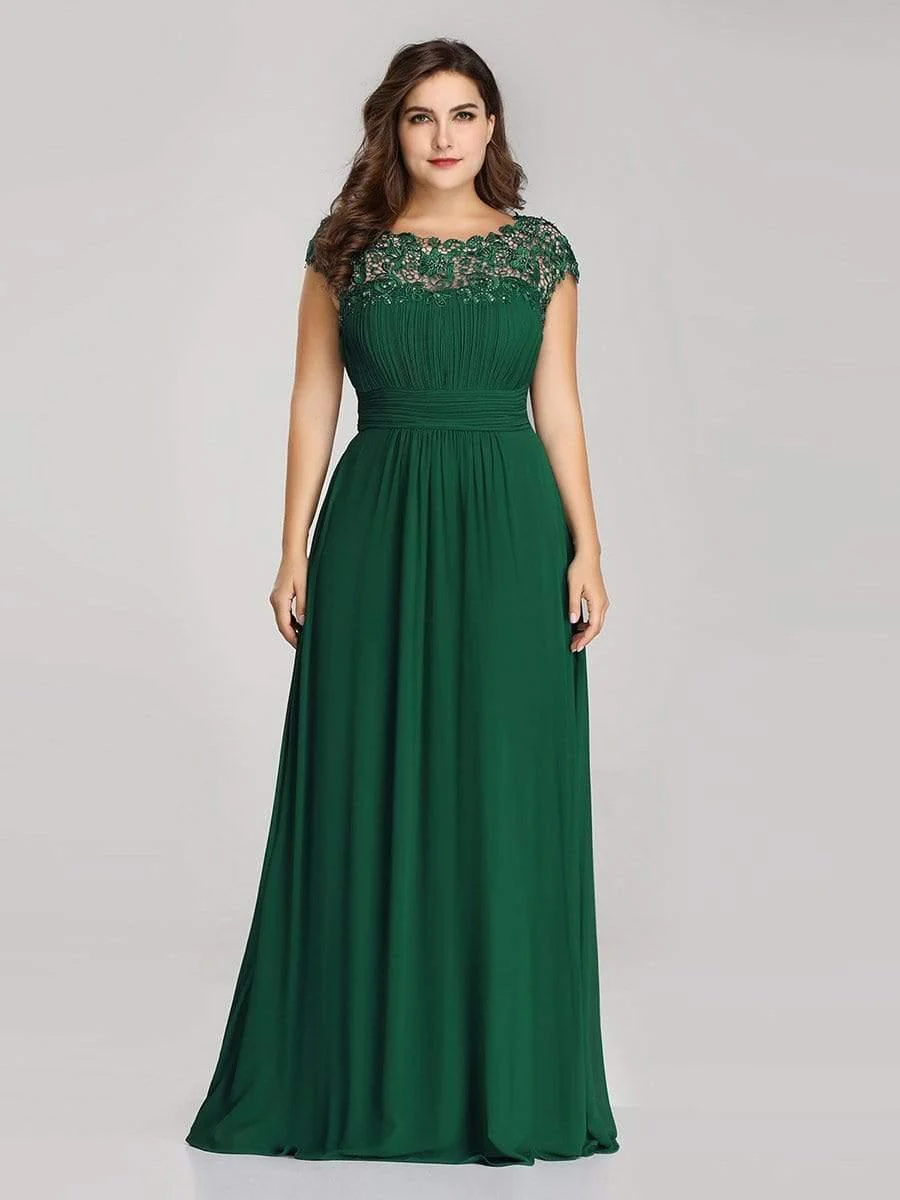 Plus Size Elegant Flattering Maxi Bridesmaid Dress(Final Sale) - Image 22