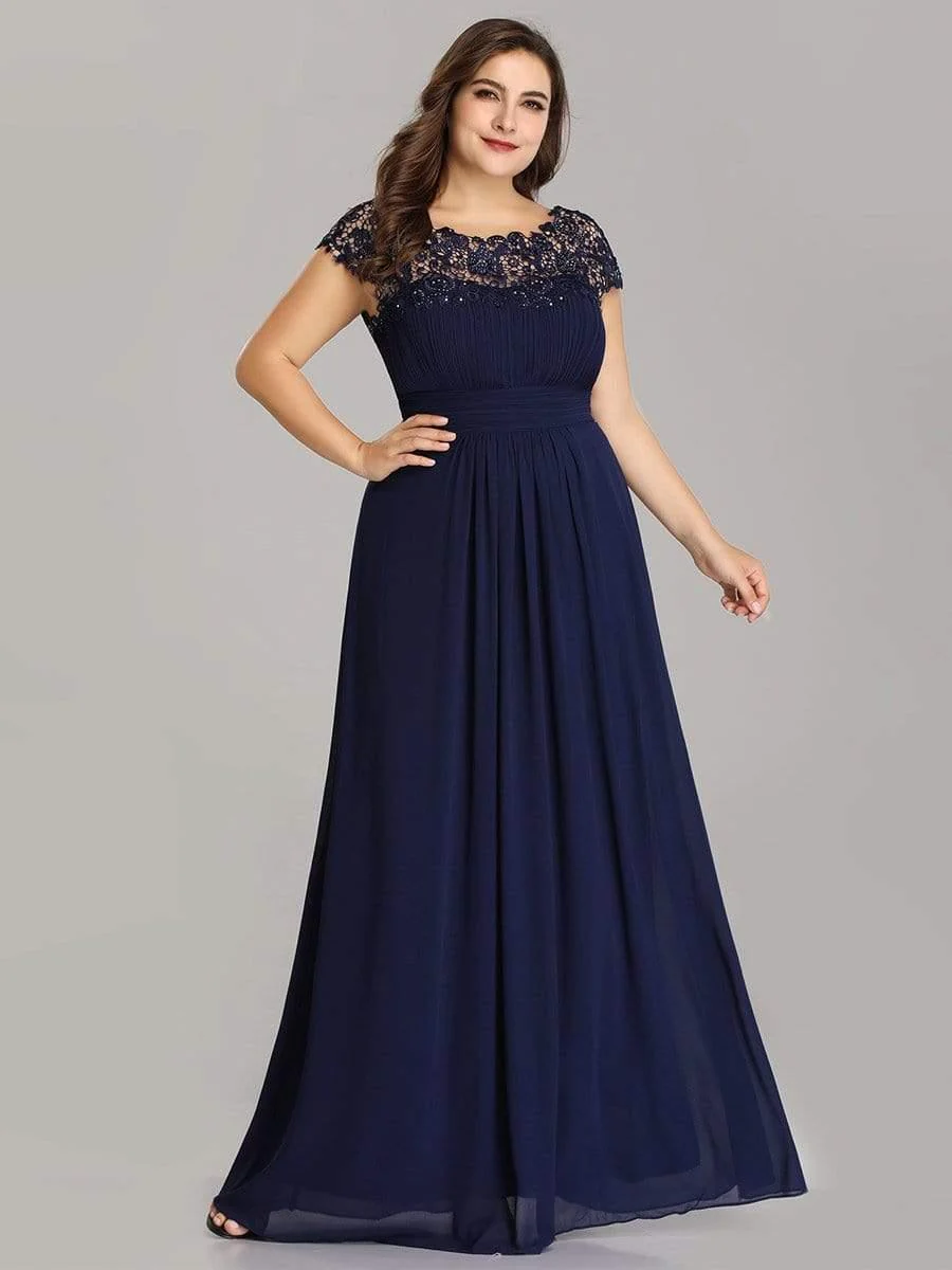 Plus Size Elegant Flattering Maxi Bridesmaid Dress(Final Sale) - Image 38