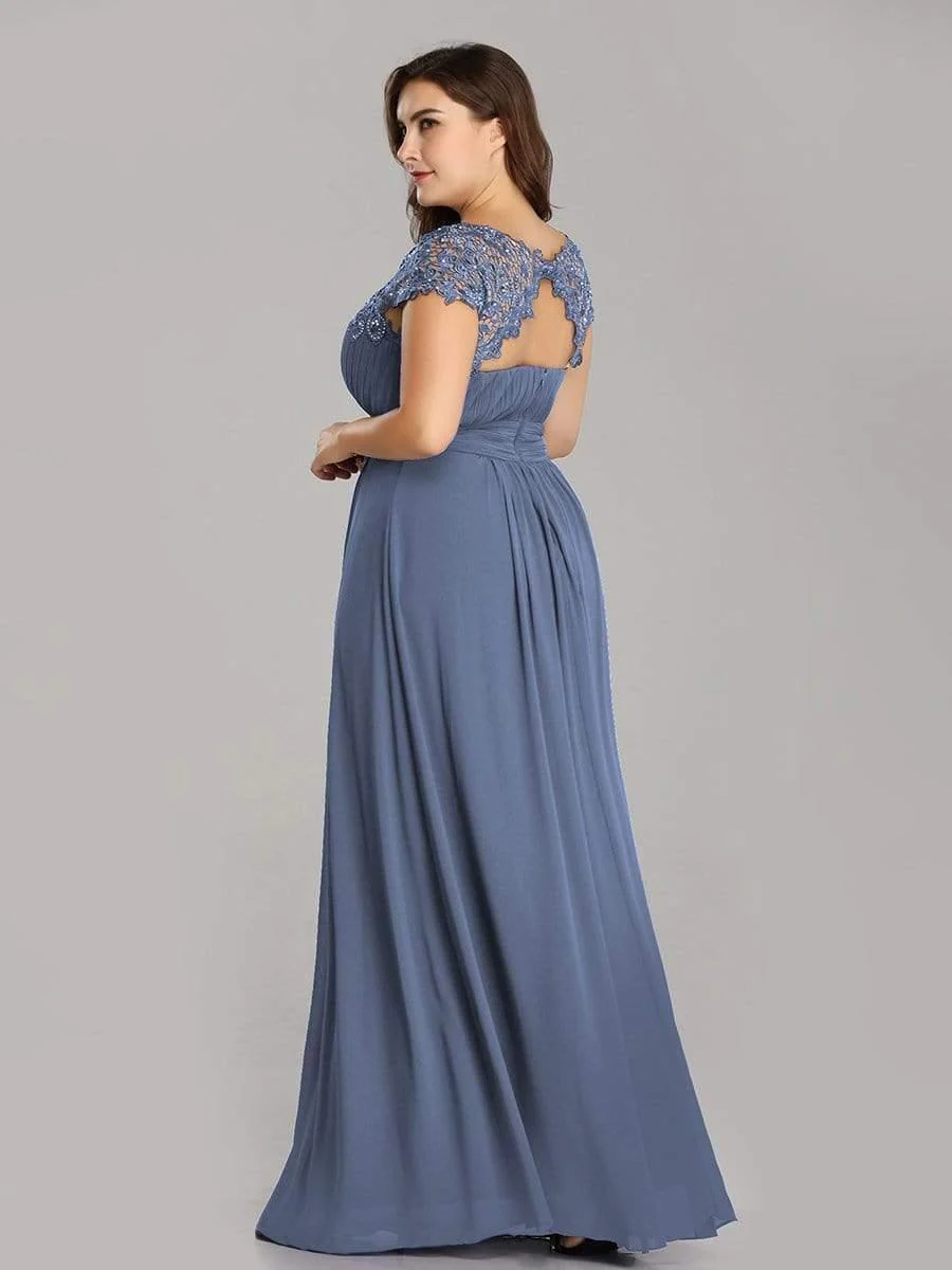 Plus Size Elegant Flattering Maxi Bridesmaid Dress(Final Sale) - Image 4