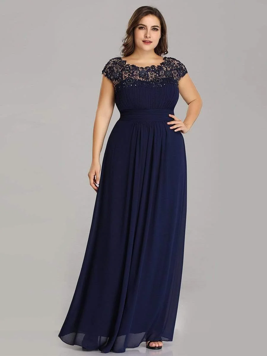 Plus Size Elegant Flattering Maxi Bridesmaid Dress(Final Sale) - Image 40