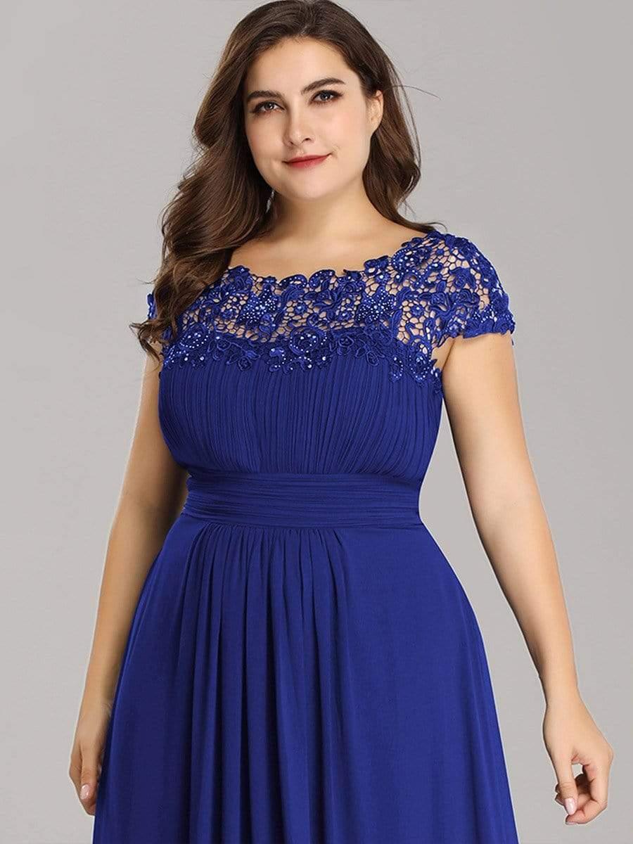 Plus Size Elegant Flattering Maxi Bridesmaid Dress(Final Sale) - Image 46