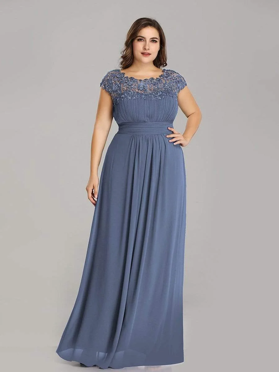 Plus Size Elegant Flattering Maxi Bridesmaid Dress(Final Sale) - Image 48