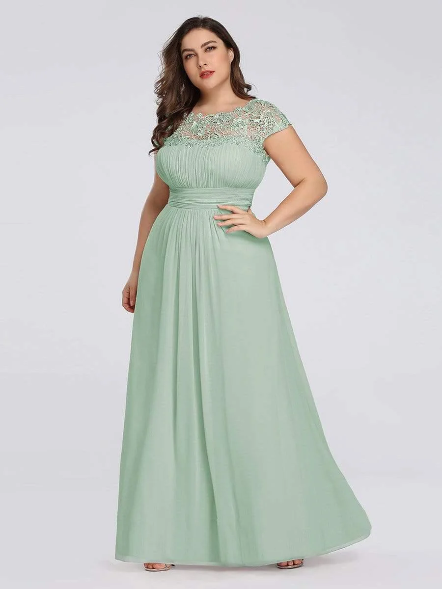 Plus Size Elegant Flattering Maxi Bridesmaid Dress(Final Sale) - Image 5