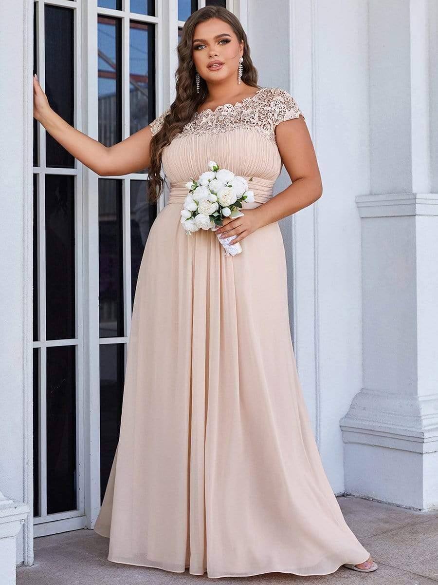 Plus Size Elegant Flattering Maxi Bridesmaid Dress(Final Sale) - Image 52