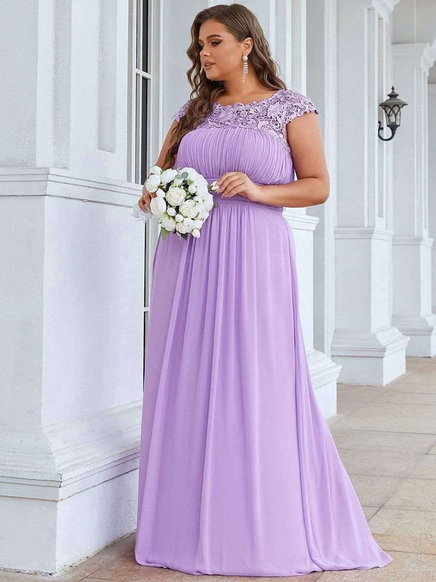 Plus Size Elegant Flattering Maxi Bridesmaid Dress(Final Sale) - Image 57