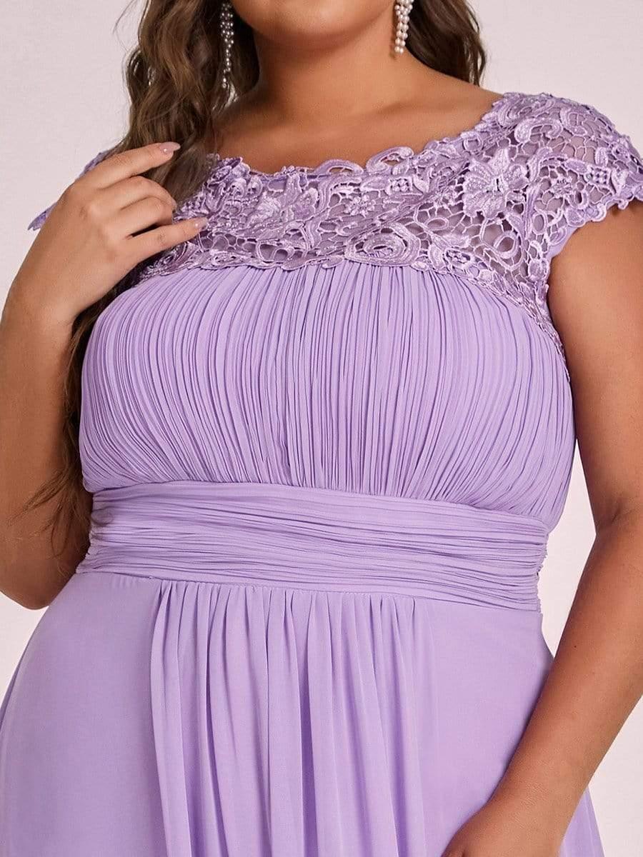 Plus Size Elegant Flattering Maxi Bridesmaid Dress(Final Sale) - Image 58