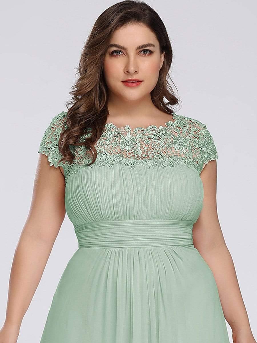 Plus Size Elegant Flattering Maxi Bridesmaid Dress(Final Sale) - Image 61