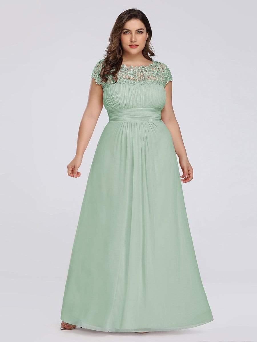 Plus Size Elegant Flattering Maxi Bridesmaid Dress(Final Sale) - Image 62