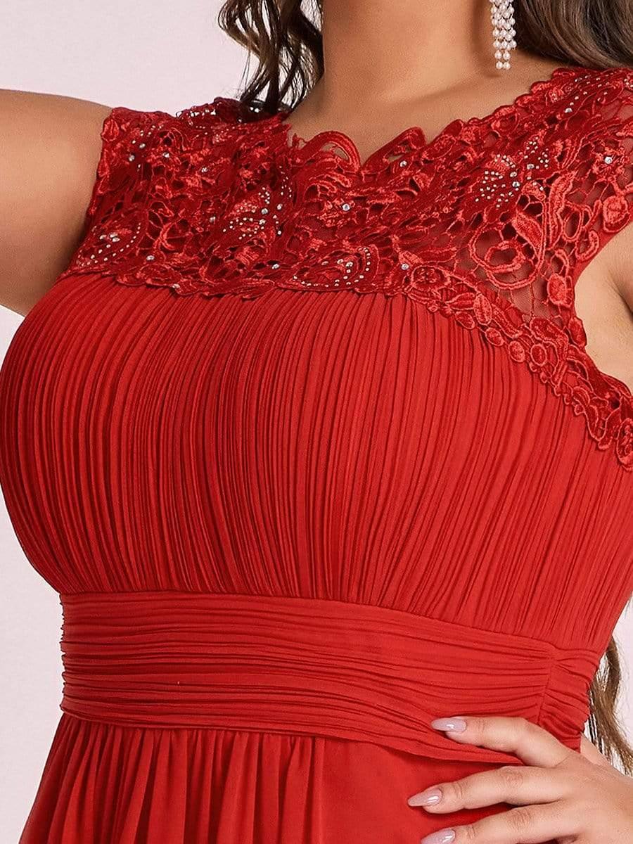 Plus Size Elegant Flattering Maxi Bridesmaid Dress(Final Sale) - Image 70