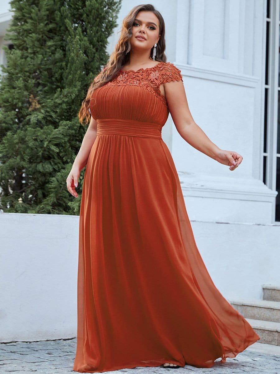 Plus Size Elegant Flattering Maxi Bridesmaid Dress(Final Sale) - Image 76