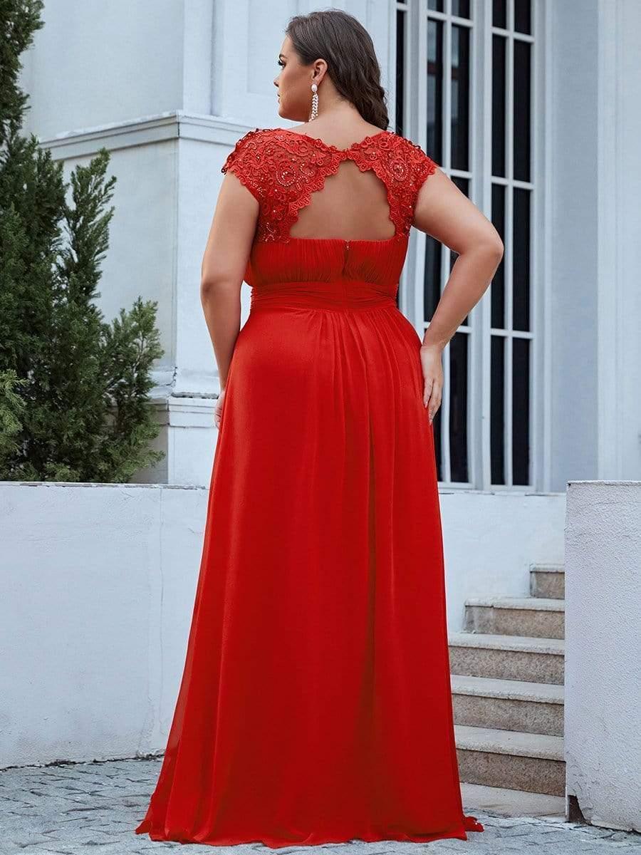 Plus Size Elegant Flattering Maxi Bridesmaid Dress(Final Sale) - Image 8