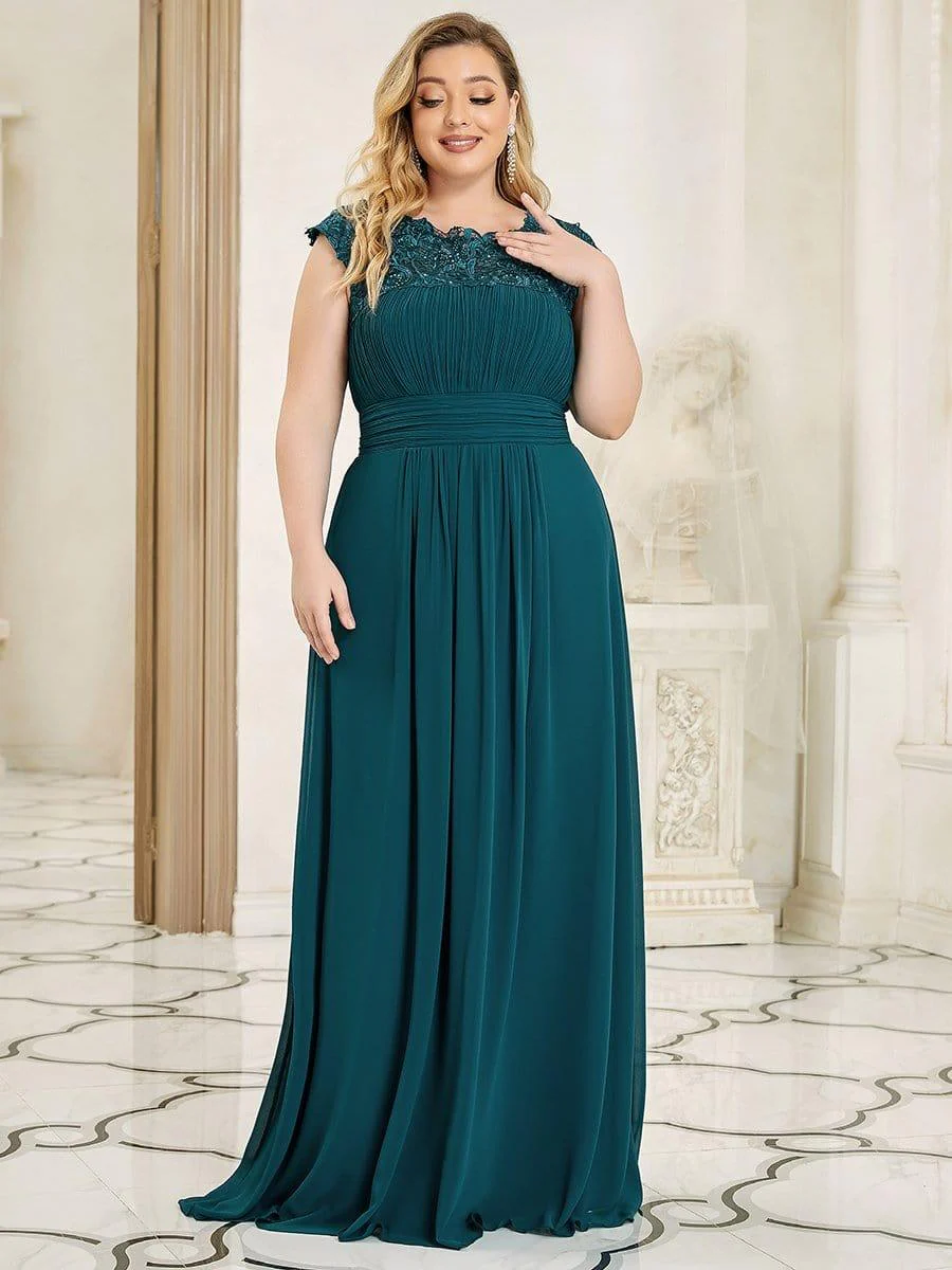 Plus Size Elegant Flattering Maxi Bridesmaid Dress(Final Sale) - Image 84