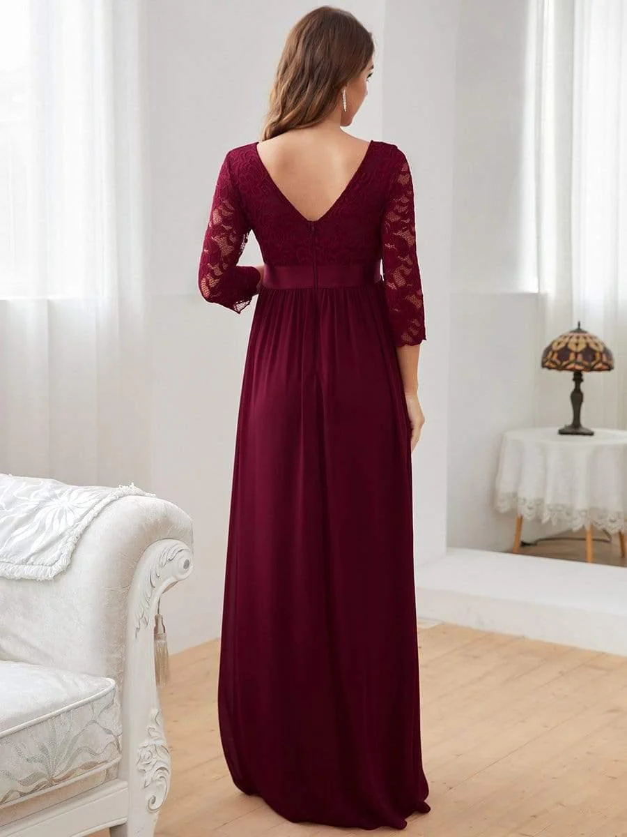 ever KALANI|Round Neck V Back 3/4 Sleeves Embroidered Maternity Dress - Image 15