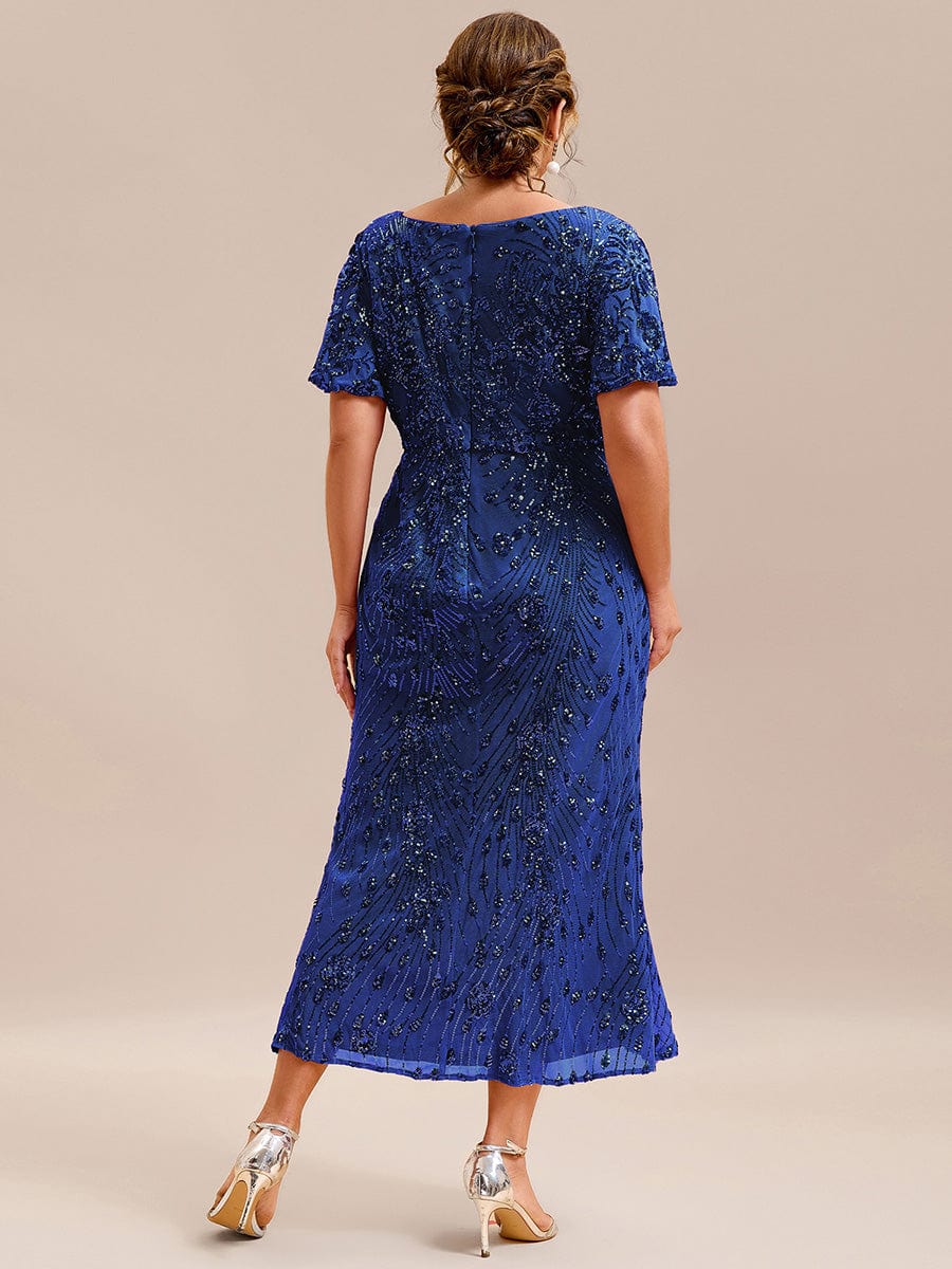 ever PALMER|Sequin Ruffle Sleeve Evening Dress - Image 49