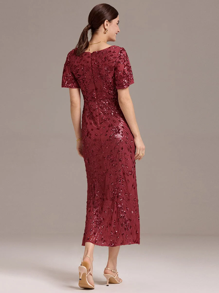 ever PALMER|Sequin Ruffle Sleeve Evening Dress - Image 64