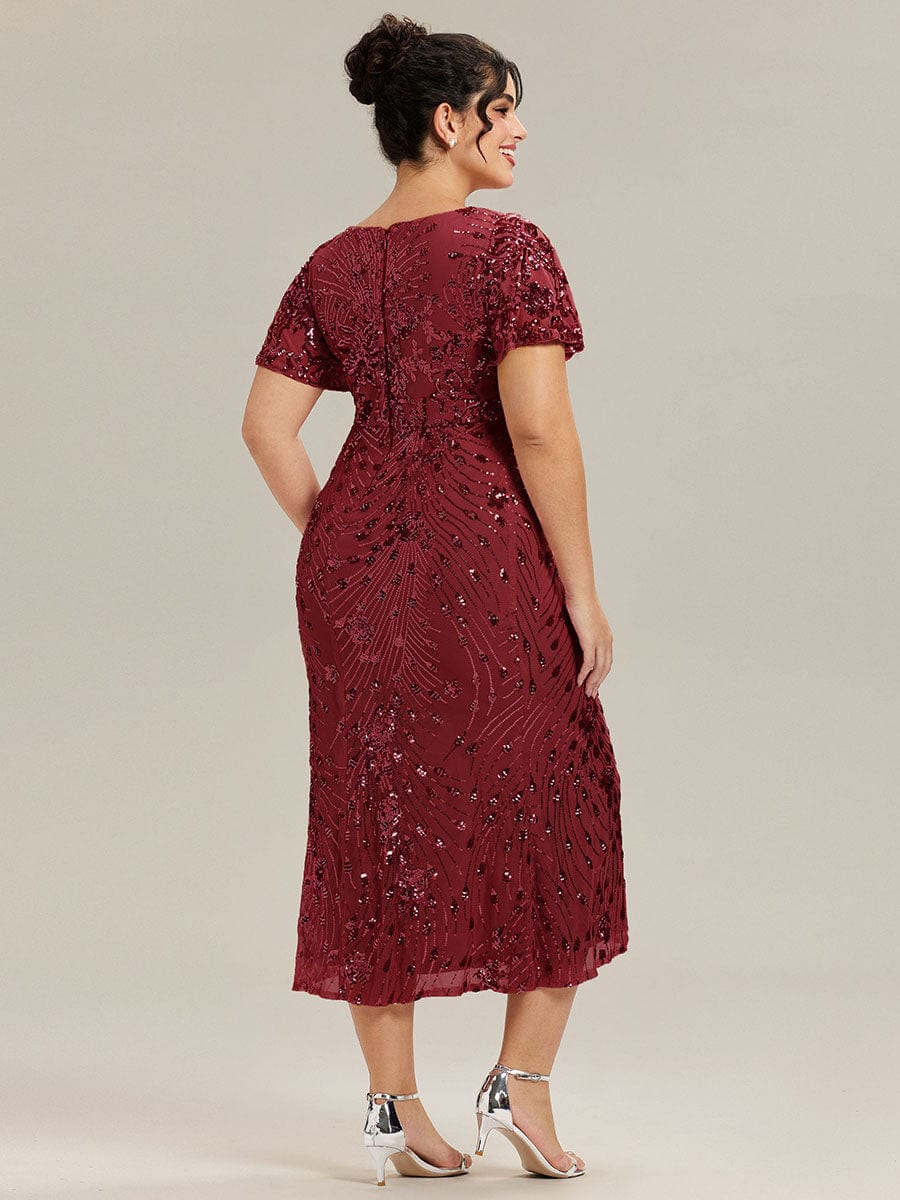 ever PALMER|Sequin Ruffle Sleeve Evening Dress - Image 69