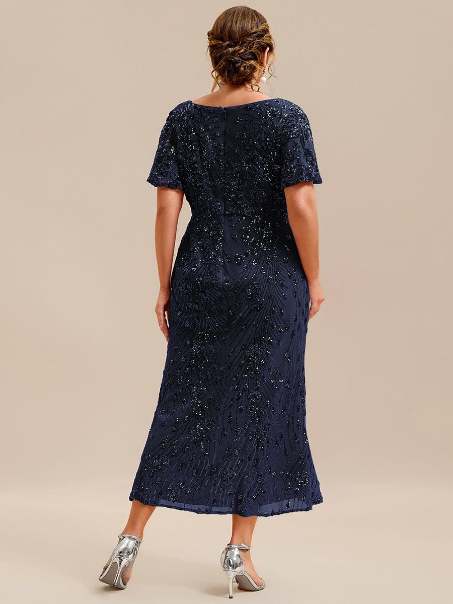 ever PALMER|Sequin Ruffle Sleeve Evening Dress - Image 77