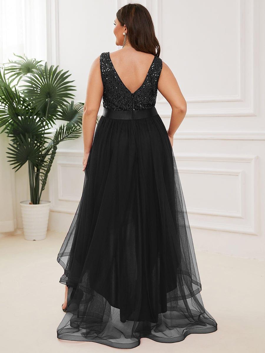 ever CALLIE|Sequin V-Neck Sleeveless High Low Evening Dress - Image 60