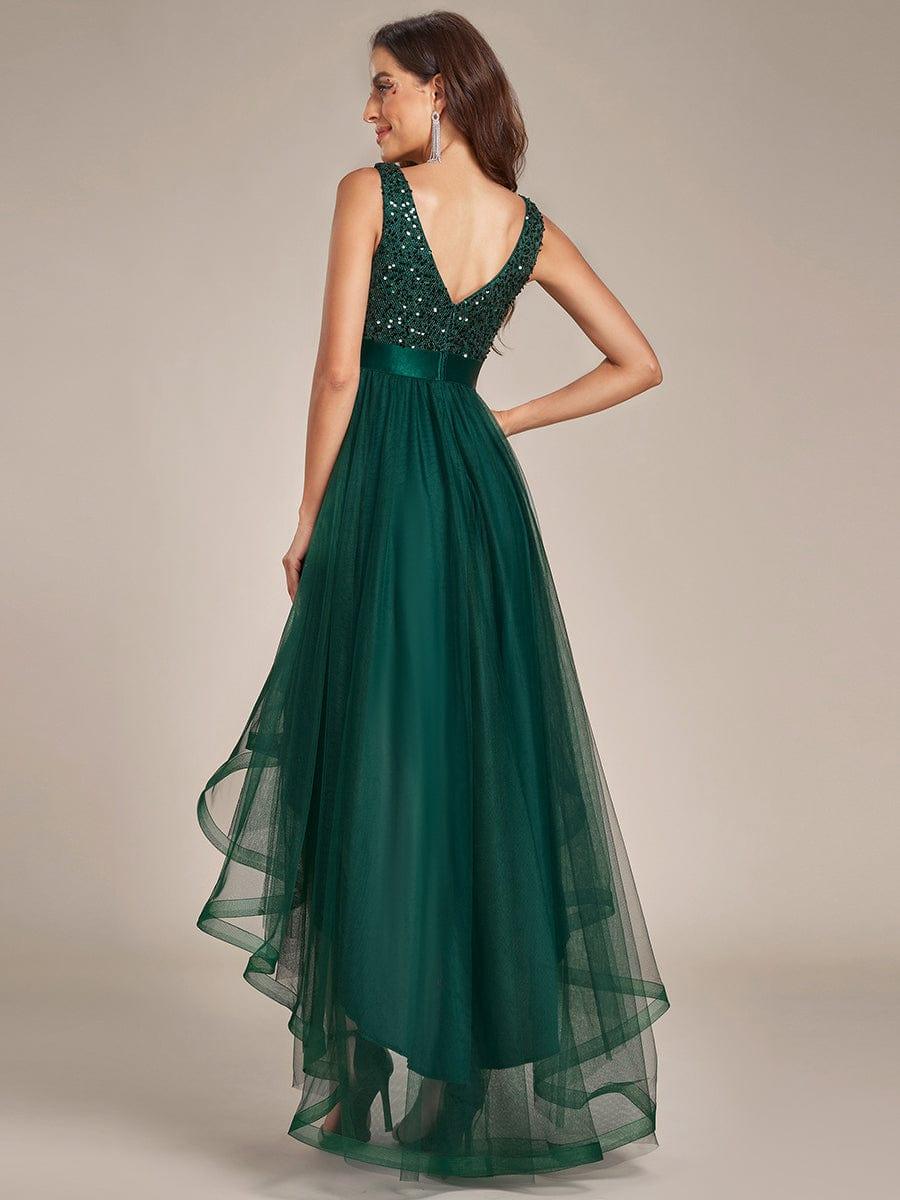 ever CALLIE|Sequin V-Neck Sleeveless High Low Evening Dress - Image 74