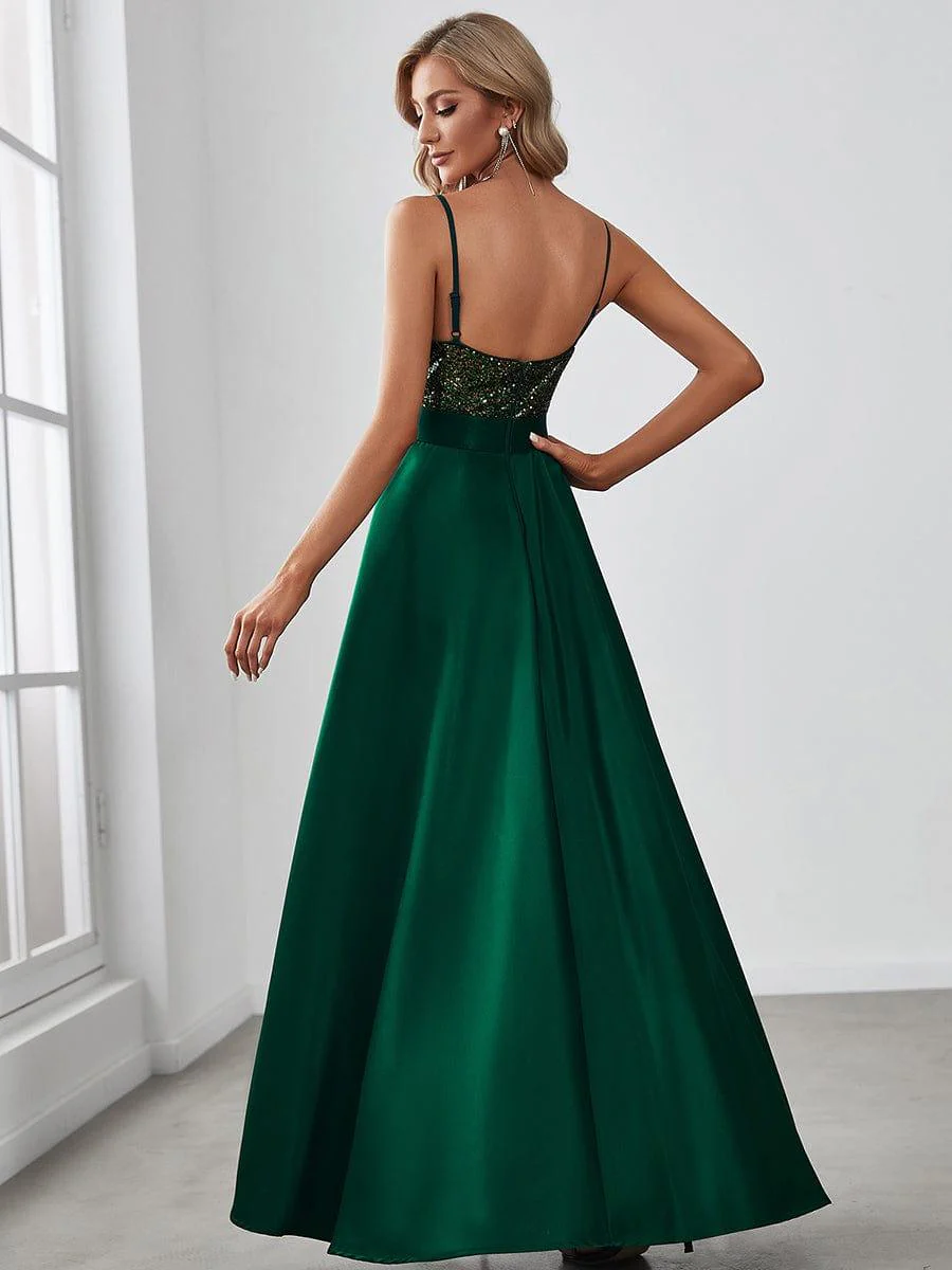 ever ALYNA|Sexy Backless Sparkly Prom Dresses for Women with Irregular Hem - Image 36