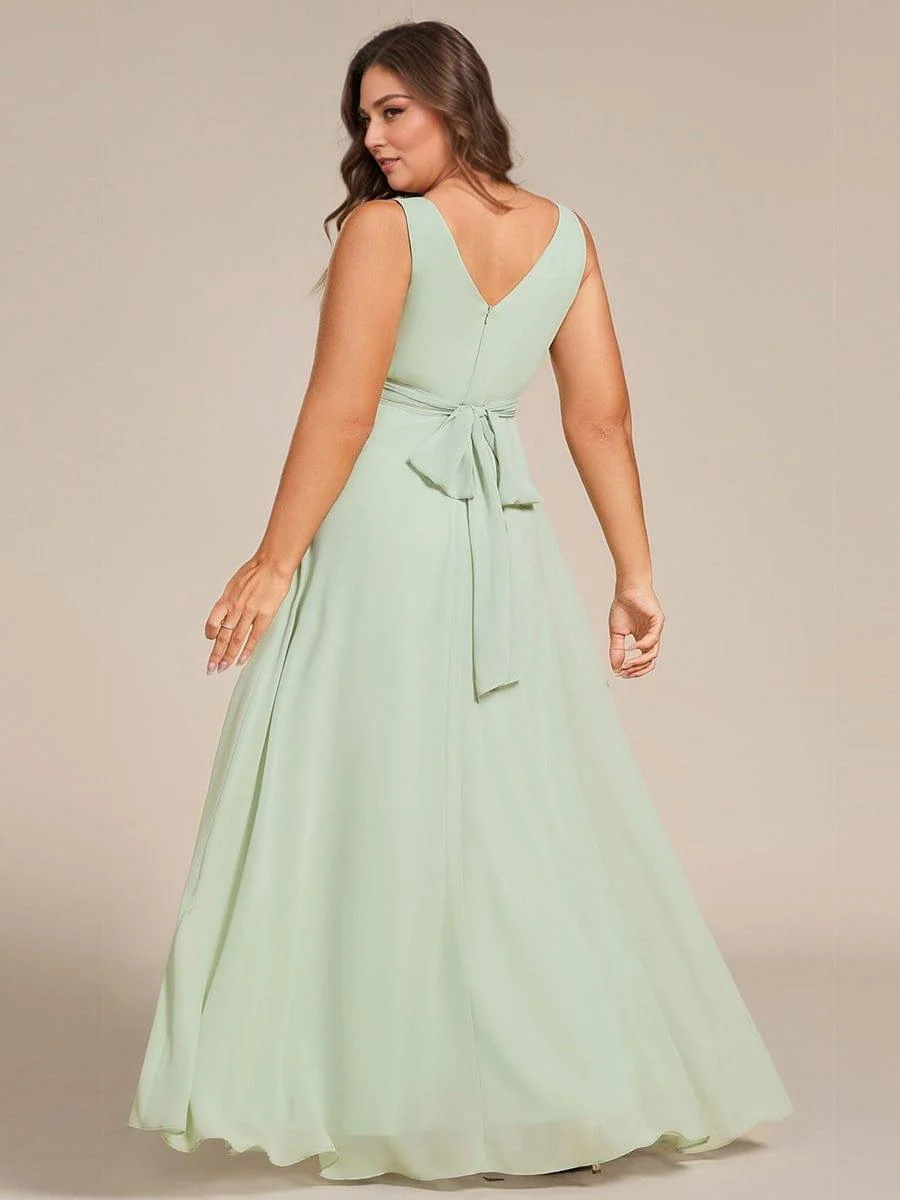ever SAUYER|Sleeveless A-Line Chiffon Maxi Bridesmaid Dress - Image 18