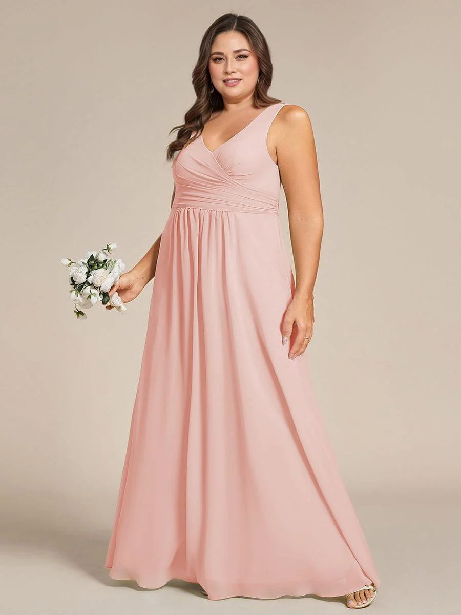ever SAUYER|Sleeveless A-Line Chiffon Maxi Bridesmaid Dress - Image 29