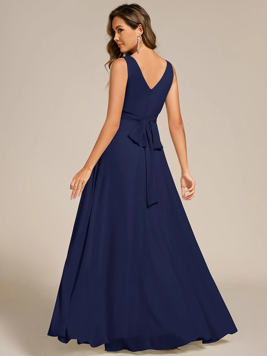 ever SAUYER|Sleeveless A-Line Chiffon Maxi Bridesmaid Dress - Image 38