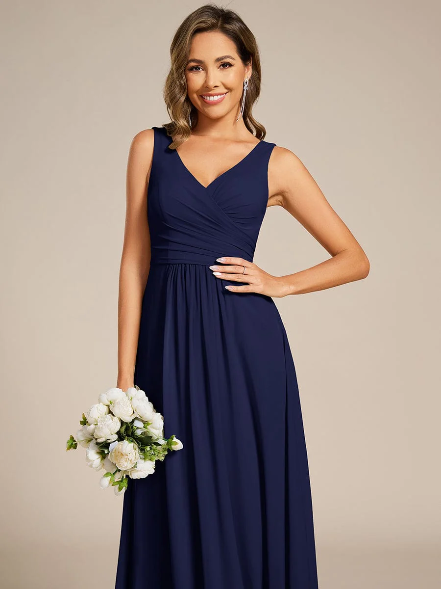 ever SAUYER|Sleeveless A-Line Chiffon Maxi Bridesmaid Dress - Image 39