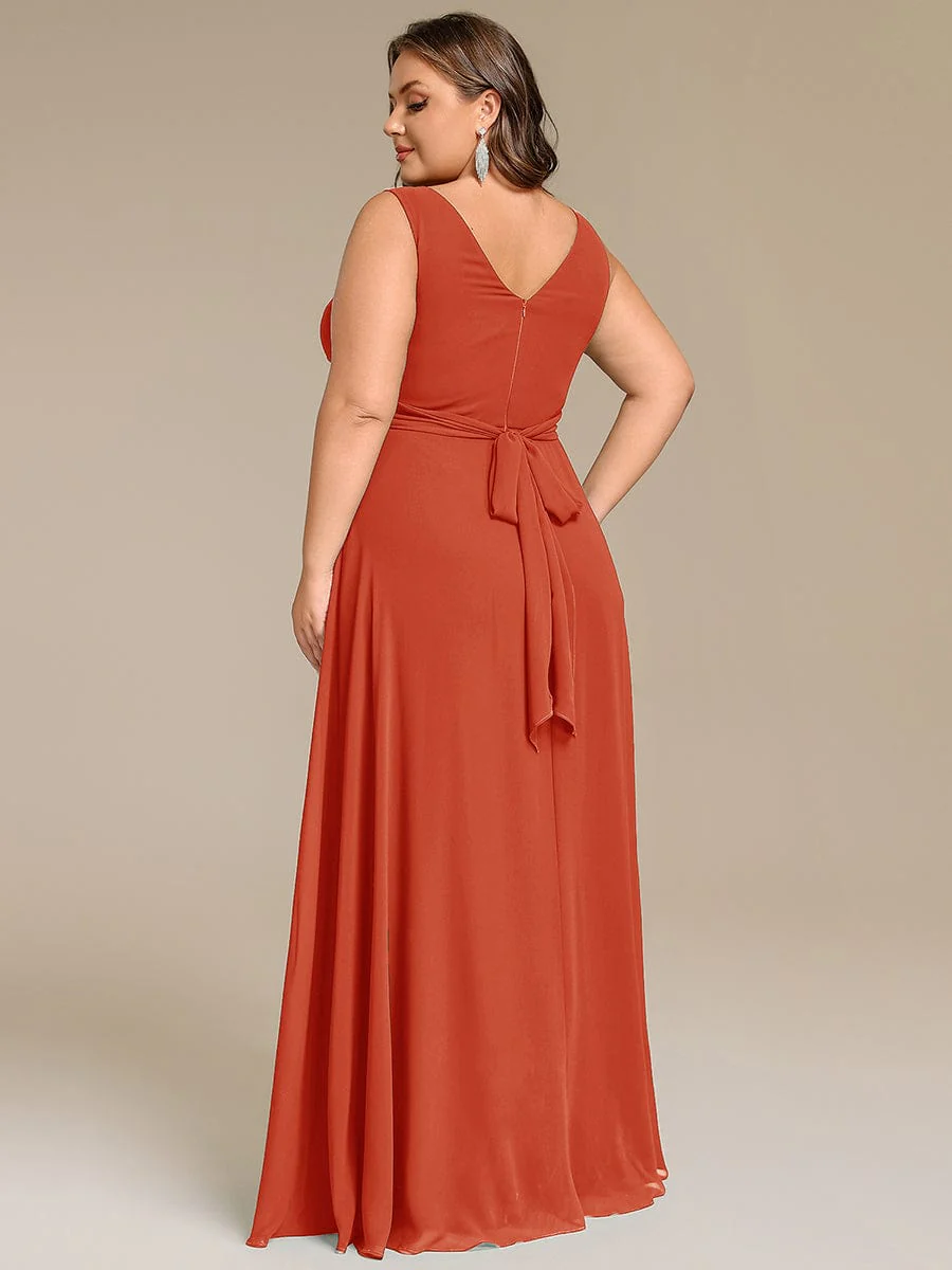ever SAUYER|Sleeveless A-Line Chiffon Maxi Bridesmaid Dress - Image 53