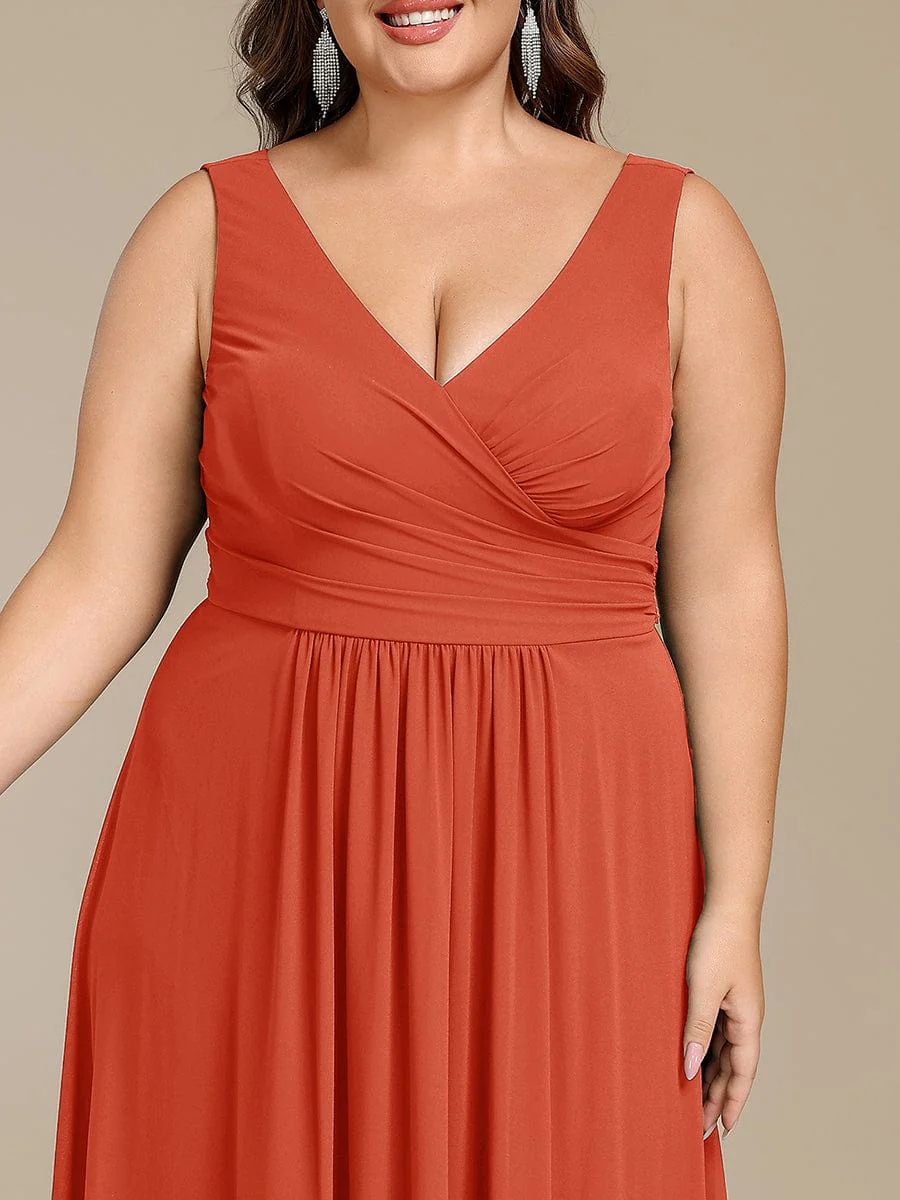 ever SAUYER|Sleeveless A-Line Chiffon Maxi Bridesmaid Dress - Image 54