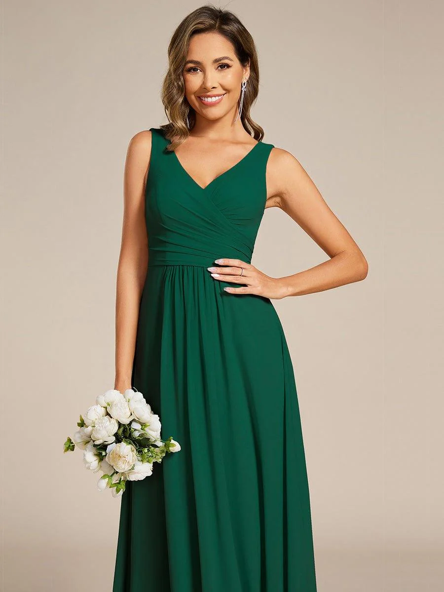 ever SAUYER|Sleeveless A-Line Chiffon Maxi Bridesmaid Dress - Image 6