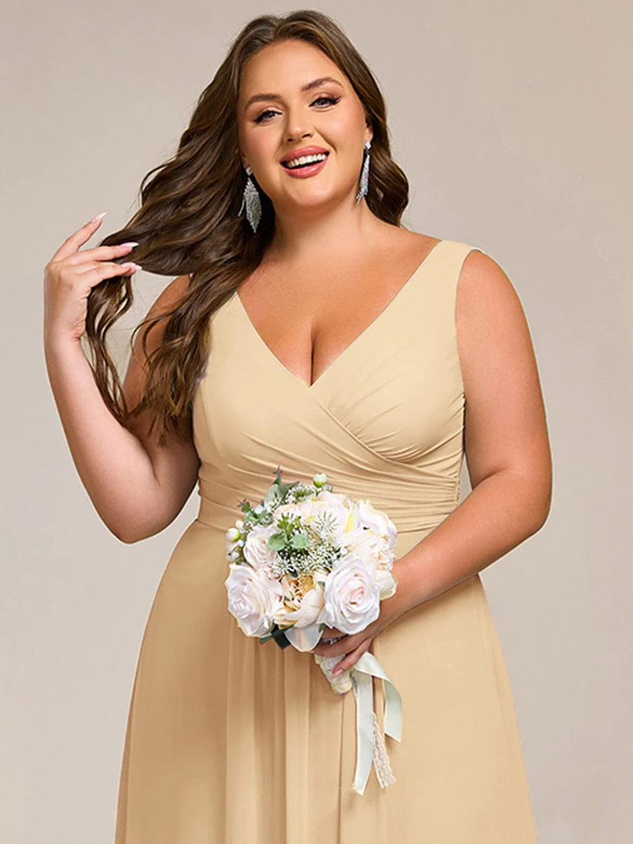 ever SAUYER|Sleeveless A-Line Chiffon Maxi Bridesmaid Dress - Image 72