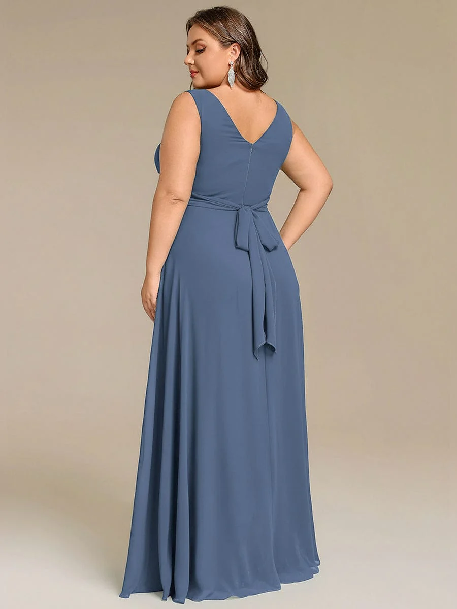 ever SAUYER|Sleeveless A-Line Chiffon Maxi Bridesmaid Dress - Image 77