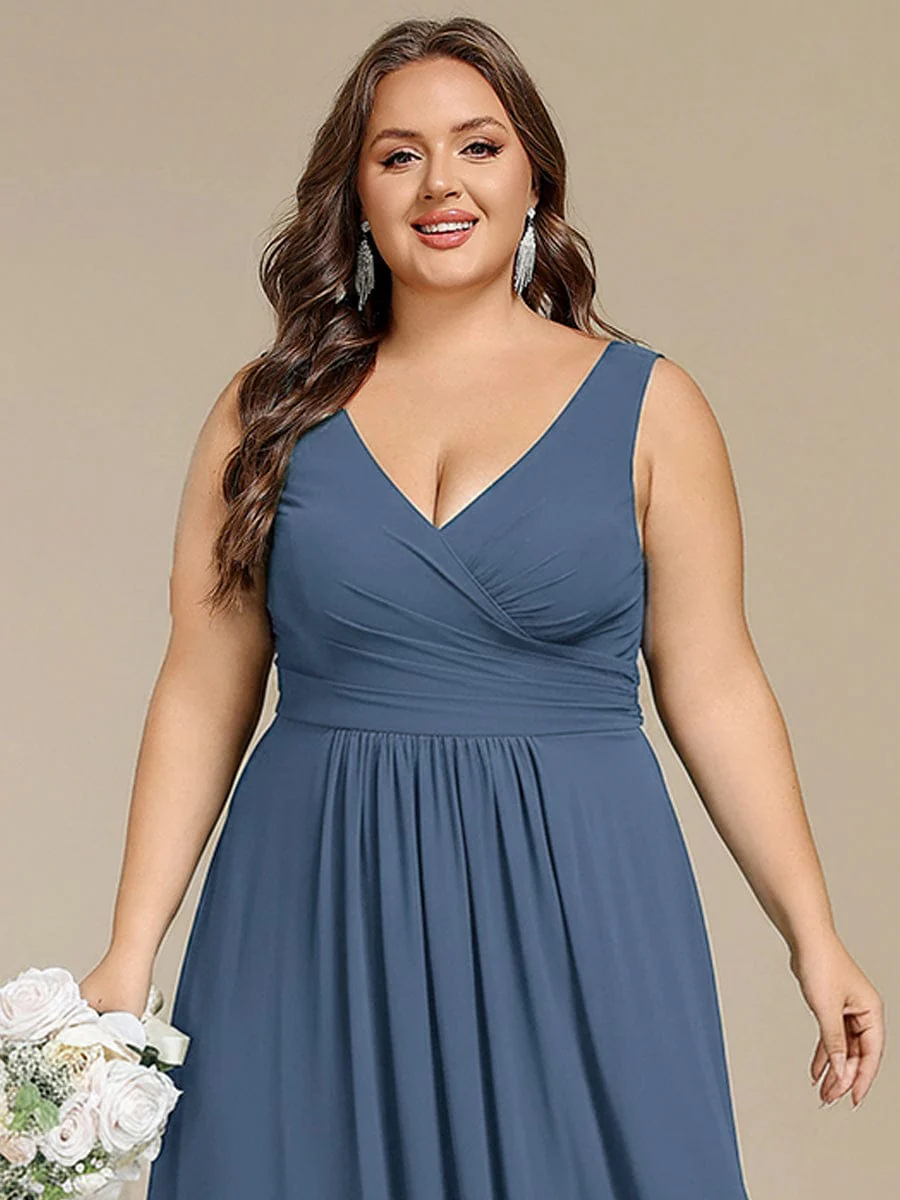 ever SAUYER|Sleeveless A-Line Chiffon Maxi Bridesmaid Dress - Image 78