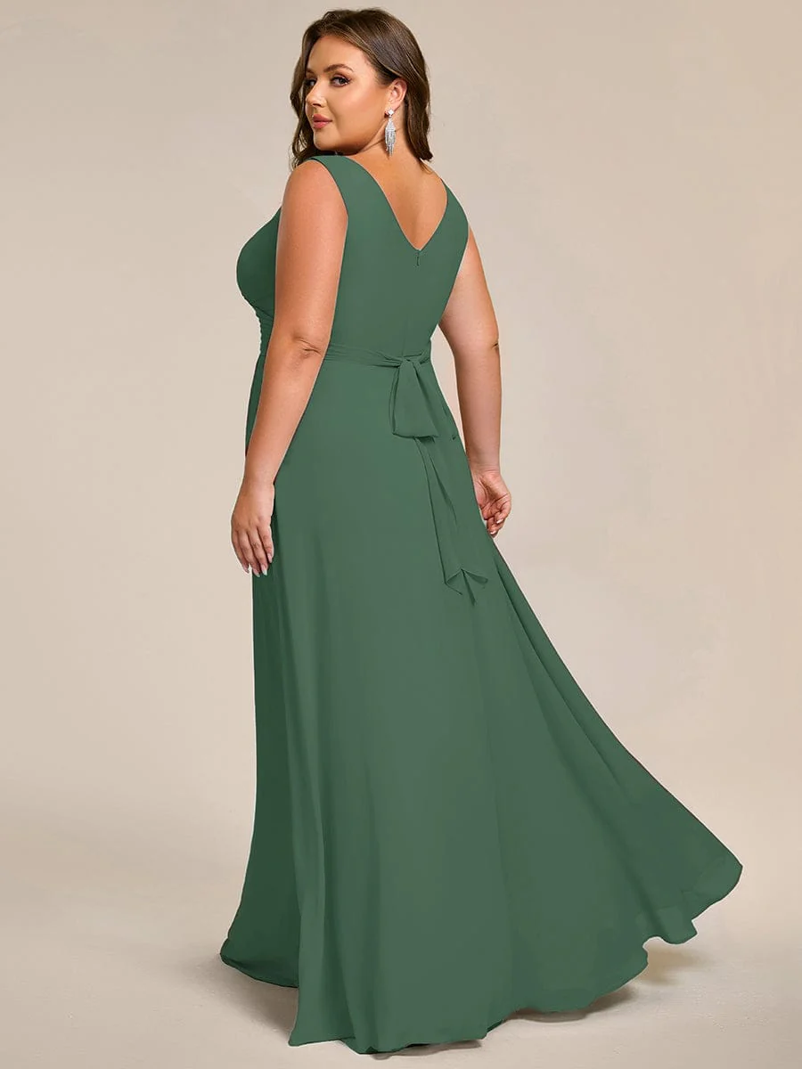 ever SAUYER|Sleeveless A-Line Chiffon Maxi Bridesmaid Dress - Image 83