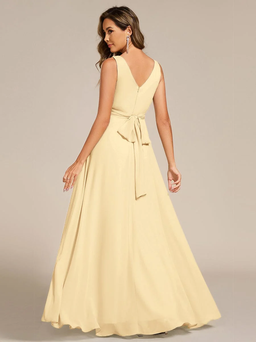ever SAUYER|Sleeveless A-Line Chiffon Maxi Bridesmaid Dress - Image 92
