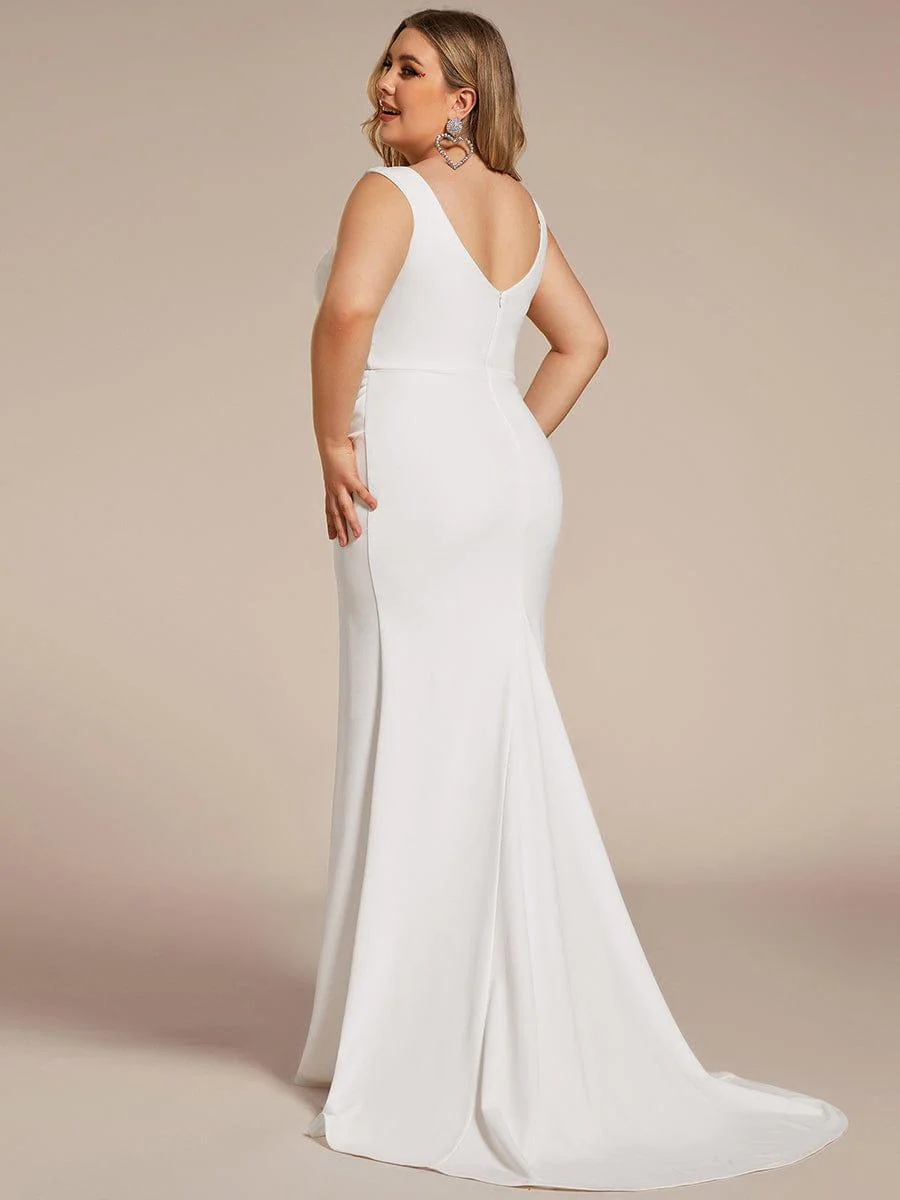 ever ARDEN|Sleeveless Ruched Sweetheart Fit and Flare Wedding Dress - Image 11