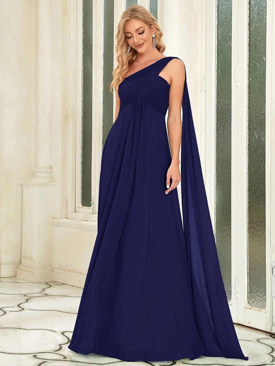 ever HUSH|Elegant V Neck A Line Chiffon Maxi Bridesmaid Dresses - Image 81