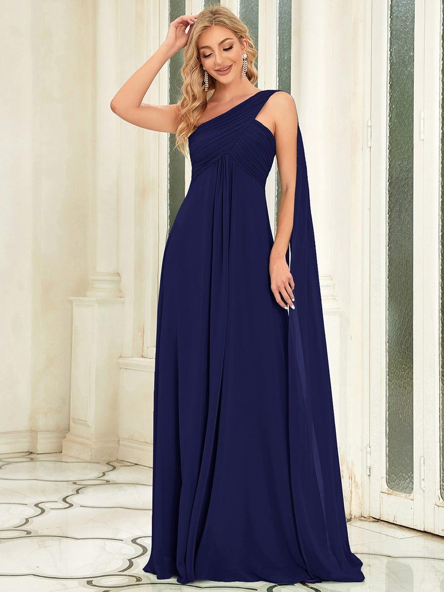ever HUSH|Elegant V Neck A Line Chiffon Maxi Bridesmaid Dresses - Image 82