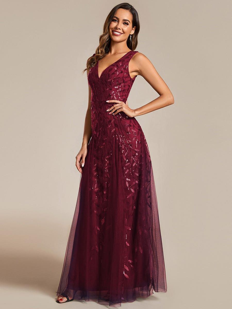 ever ZOEY|Sleeveless V-Neck Sequined A-Line Evening Dresses - Image 10
