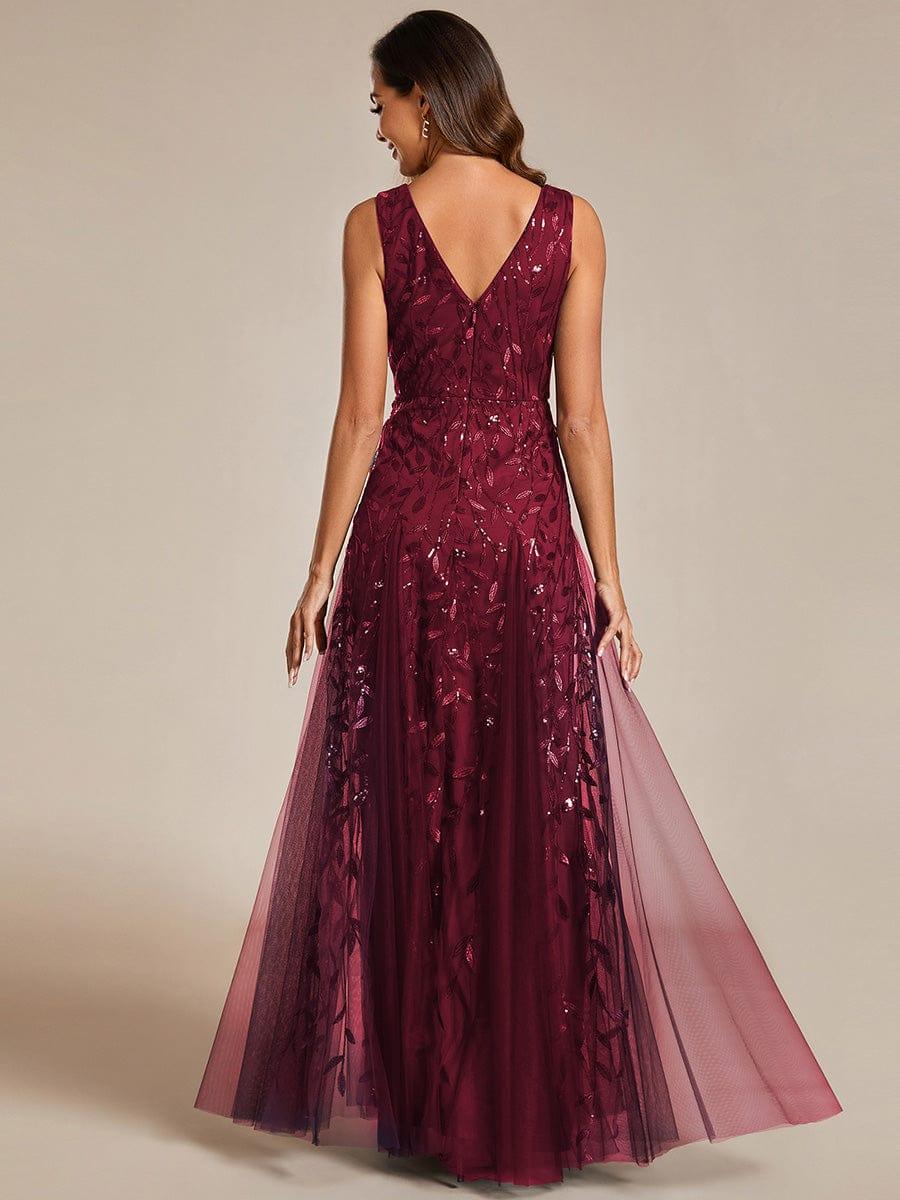ever ZOEY|Sleeveless V-Neck Sequined A-Line Evening Dresses - Image 11