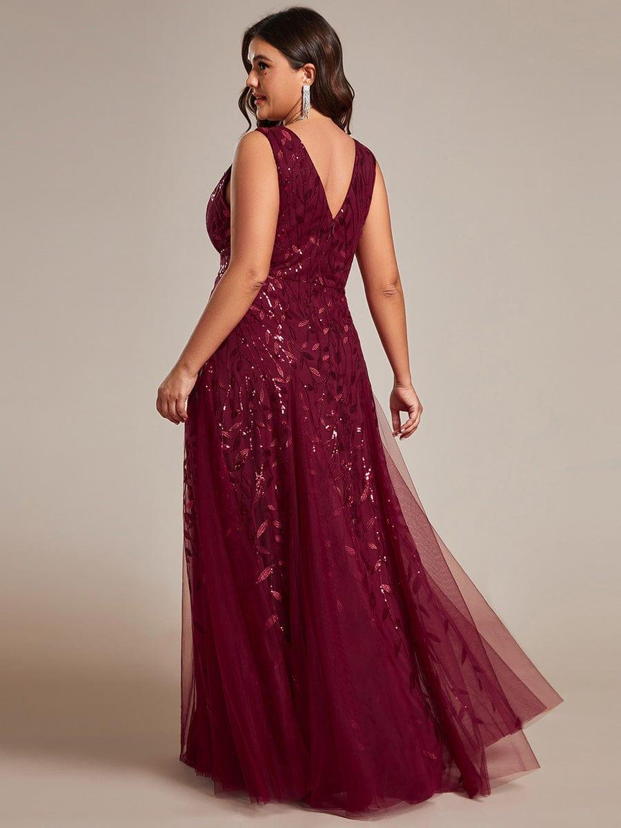 ever ZOEY|Sleeveless V-Neck Sequined A-Line Evening Dresses - Image 16