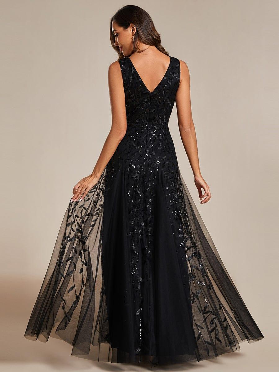 ever ZOEY|Sleeveless V-Neck Sequined A-Line Evening Dresses - Image 19