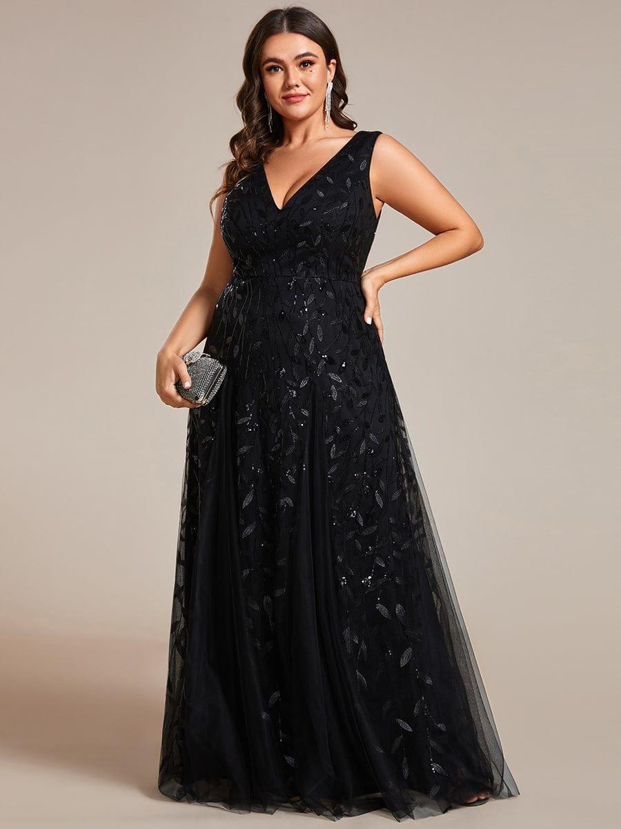 ever ZOEY|Sleeveless V-Neck Sequined A-Line Evening Dresses - Image 23