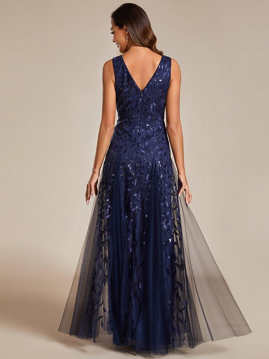 ever ZOEY|Sleeveless V-Neck Sequined A-Line Evening Dresses - Image 27