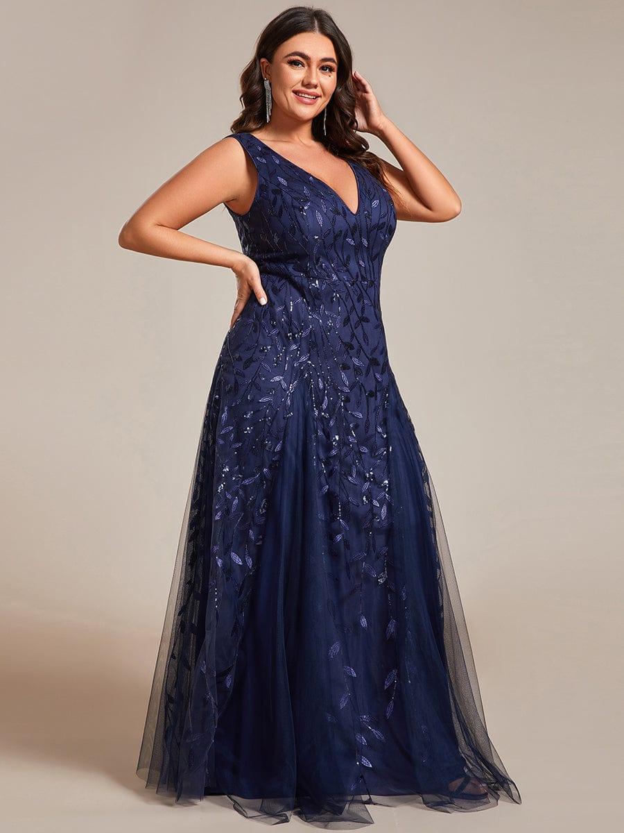 ever ZOEY|Sleeveless V-Neck Sequined A-Line Evening Dresses - Image 31