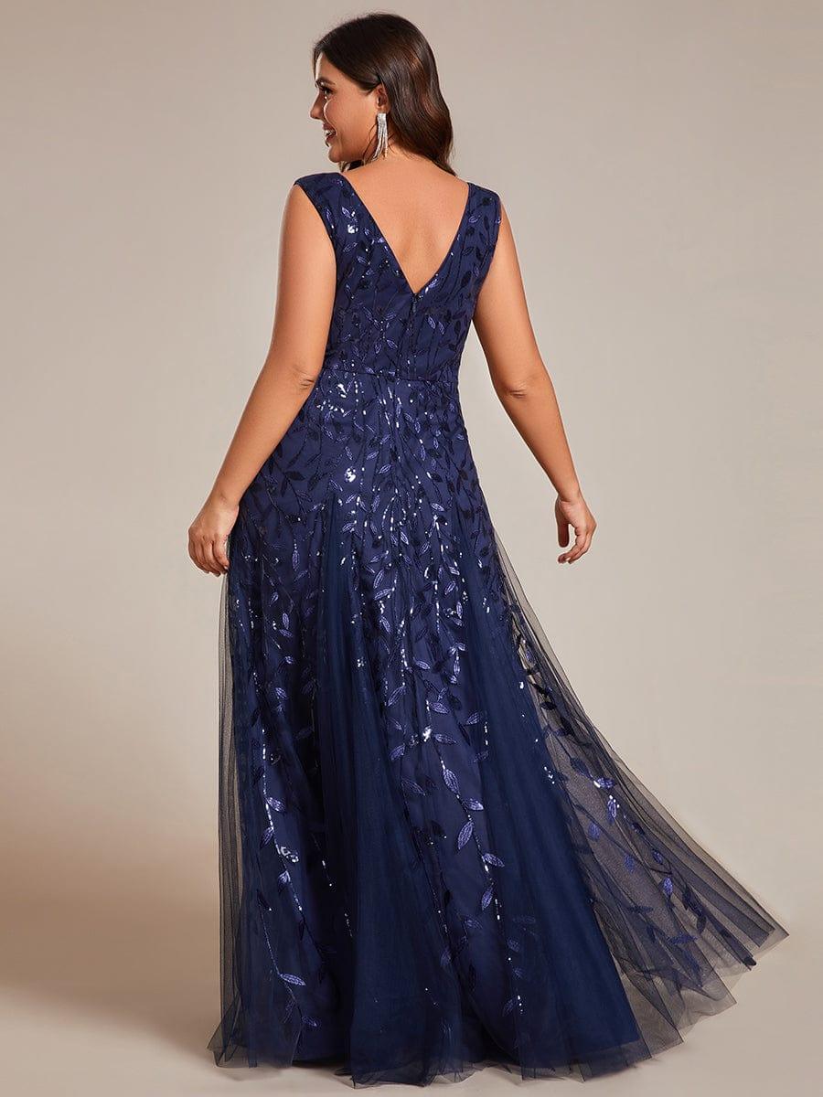 ever ZOEY|Sleeveless V-Neck Sequined A-Line Evening Dresses - Image 32